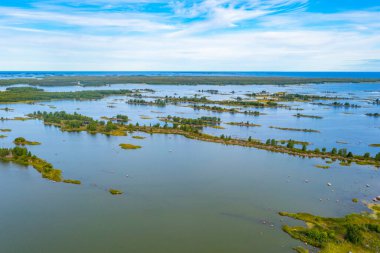 Finlandiya 'daki Kvarken takımadalarının Panorama görünümü.