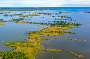 Finlandiya 'daki Kvarken takımadalarının Panorama görünümü.