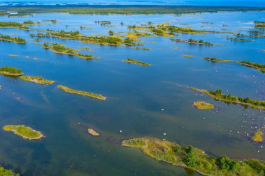 Finlandiya 'daki Kvarken takımadalarının Panorama görünümü.