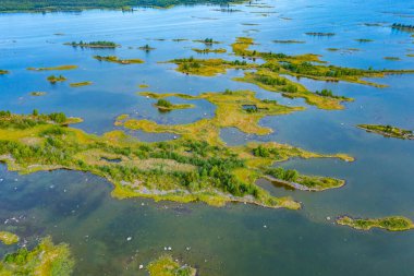 Finlandiya 'daki Kvarken takımadalarının Panorama görünümü.