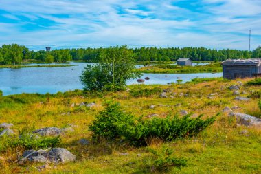 Finlandiya 'da Kvarken takımadalarının doğal manzarası.