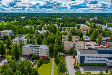 Finlandiya 'nın Seinajoki kentinin havadan görünüşü