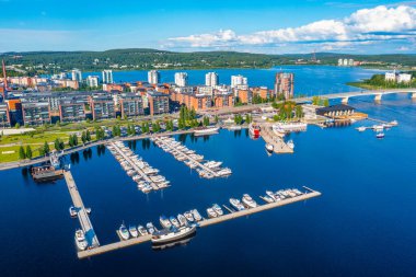 Jyvaskyla, Finlandiya 'nın Panorama görünümü