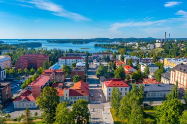 Finlandiya 'nın Kuopio kenti Panorama.