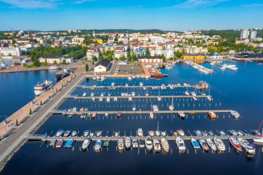 Finlandiya, Kuopio Limanı Panoraması.