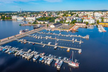 Finlandiya, Kuopio Limanı Panoraması.