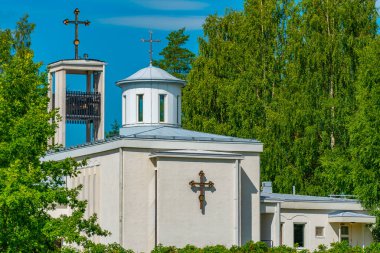 Finlandiya 'daki Lintula Ortodoks manastırı manzarası.