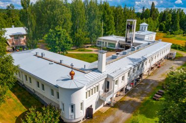 Finlandiya 'daki Lintula Ortodoks manastırı manzarası.