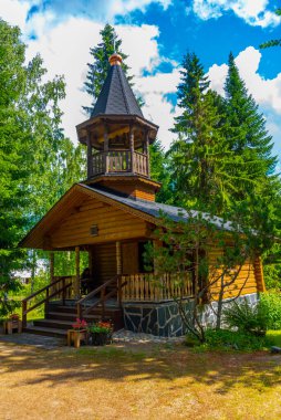 Finlandiya 'daki Lintula Ortodoks manastırı manzarası.