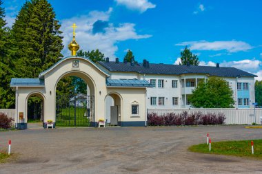 Finlandiya 'daki Valamo manastırı manzarası.