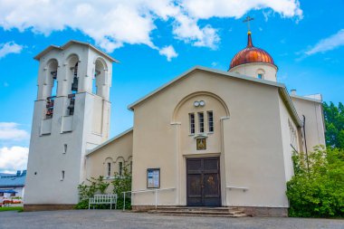 Finlandiya 'daki Valamo manastırı manzarası.