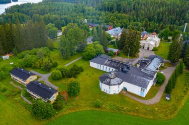 Finlandiya 'daki Valamo manastırı manzarası.