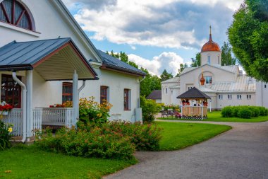 Finlandiya 'daki Valamo manastırı manzarası.