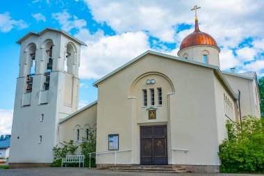 Finlandiya 'daki Valamo manastırı manzarası.