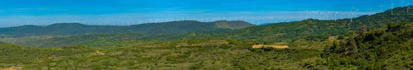 stock image Wind turbines near Olite, Spain.