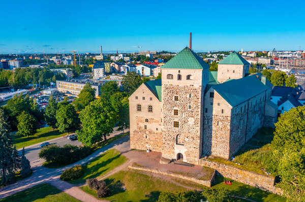 View of Turku castle in Finland.