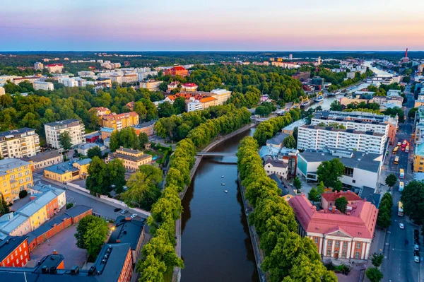 Widok Rzekę Aura Turku Finlandia — Zdjęcie stockowe