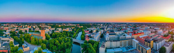 Panorama view of Turku, Finland.