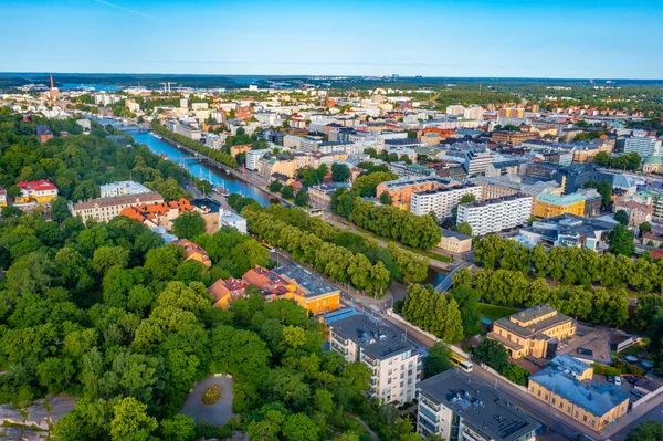 Veduta Aerea Turku Durante Giorno Finlandia — Foto Stock