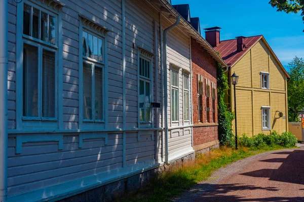 Casas Madera Colores Ekenas Finlandia — Foto de Stock