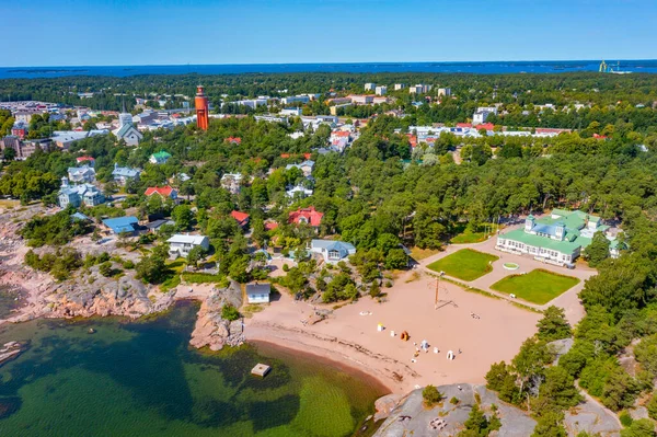 stock image Panorama view of Finnish town Hanko.