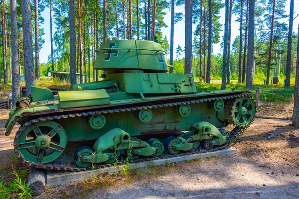 stock image Heavy weapons at Hanko Front Museum in Finland.