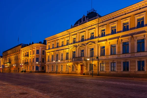 Bâtiments Historiques Dans Une Rue Helsinki Finlande — Photo