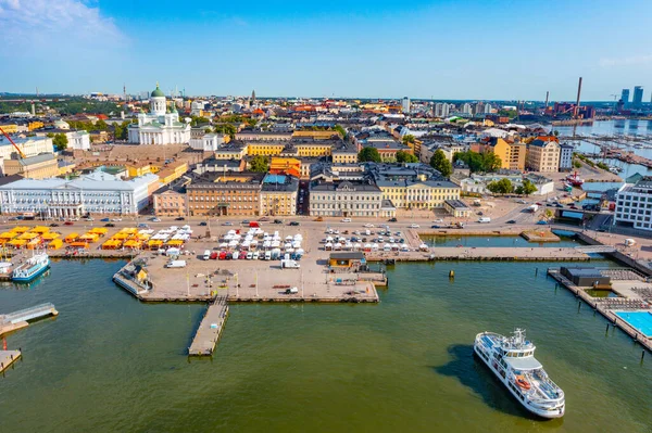 Helsinki 'nin Finlandiya' daki Panorama manzarası.