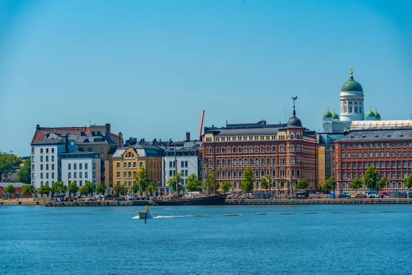 View Port Helsinki Helsinki Cathedral Background Finland — Foto Stock