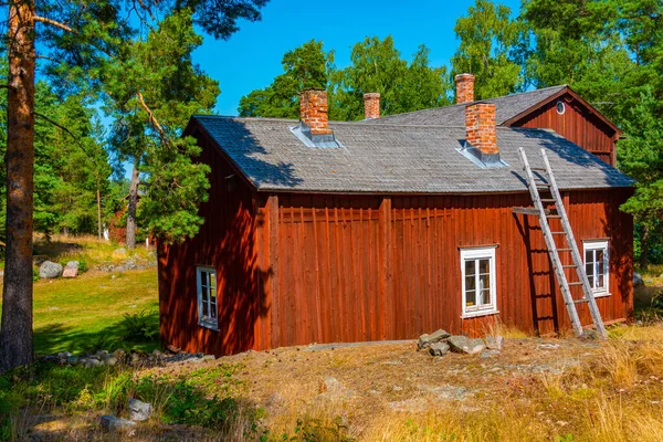 Holzbauten Freilichtmuseum Seurasaari Helsinki Finnland — Stockfoto