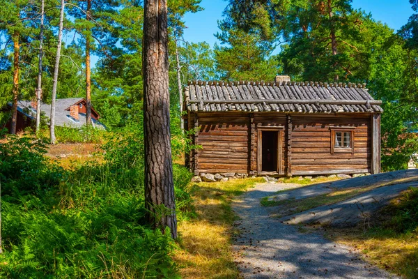 Holzbauten Freilichtmuseum Seurasaari Helsinki Finnland — Stockfoto