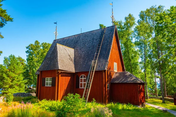 Деревянная Церковь Seurasaari Open Air Museum Хельсинки Финляндия — стоковое фото