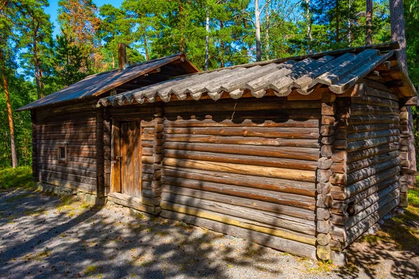 Houten Gebouwen Het Seurasaari Openluchtmuseum Helsinki Finland — Stockfoto