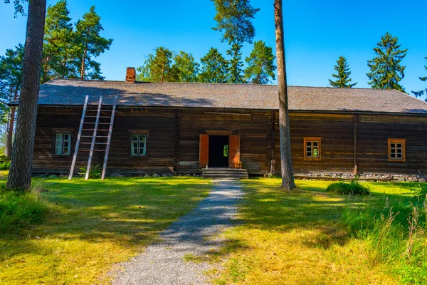 Dřevěné Budovy Seurasaari Open Air Museum Helsinkách Finsko — Stock fotografie