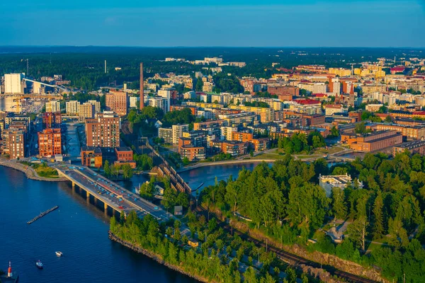 Vue Panoramique Centre Ville Finlandaise Tampere — Photo
