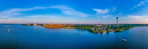 Stock image Aerial view of Sarknniemi  amusement park in Tampere, Finland.