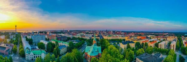 Церковь Александра Закате Солнца Финском Городе Тампере — стоковое фото