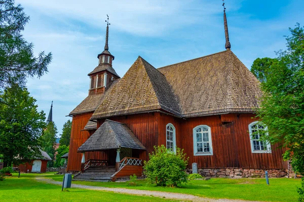 Червона Дерев Яна Церква Кеуру Фінляндія — стокове фото