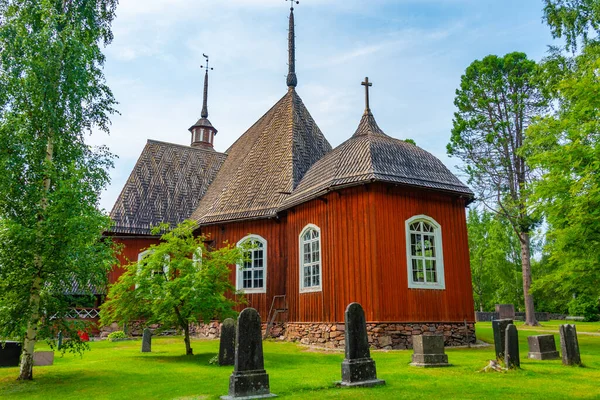 Kostel Červeného Dřeva Keuruu Finsko — Stock fotografie