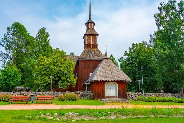 Червона Дерев Яна Церква Кеуру Фінляндія — стокове фото