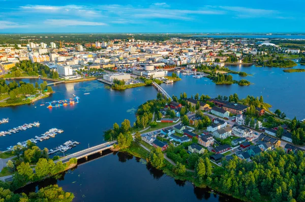 Panoramisch Uitzicht Het Centrum Van Finse Stad Oulu — Stockfoto