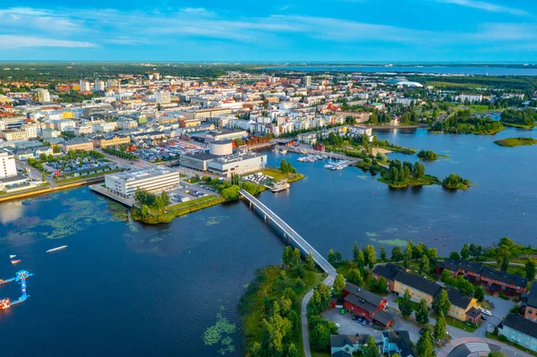 มมอง Panorama ของใจกลางเม องฟ นแลนด Oulu — ภาพถ่ายสต็อก