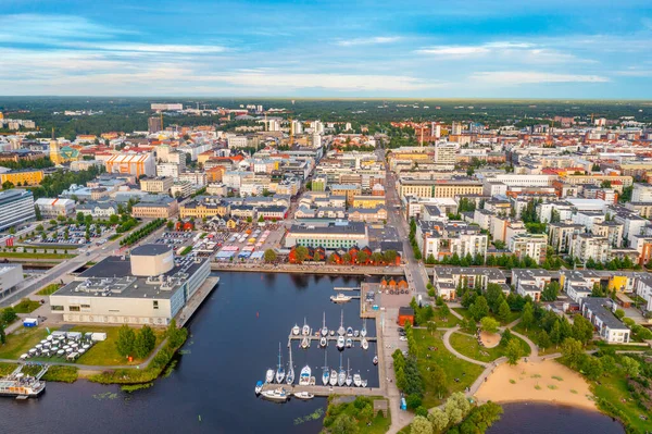 Panoramisch Uitzicht Het Centrum Van Finse Stad Oulu — Stockfoto