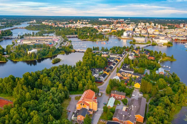Vista Panoramica Della Città Finlandese Oulu — Foto Stock