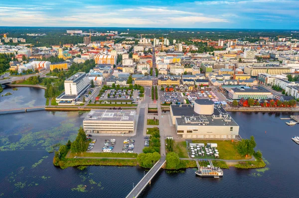 Vista Panoramica Del Centro Della Città Finlandese Oulu — Foto Stock