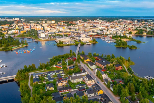Panorama View Center Finnish Town Oulu — Stock Photo, Image