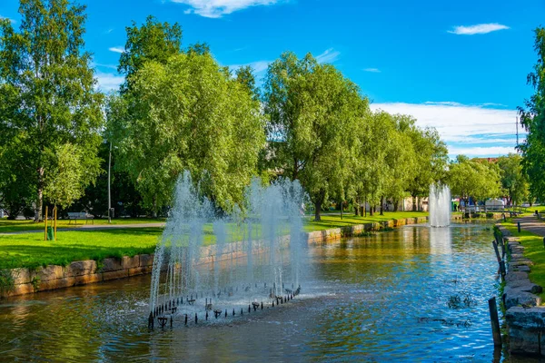 Riverside Park Sunti River Kokkola Finland — Stock Photo, Image