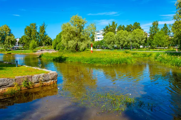 Flodpark Vid Suntifloden Karleby Finland — Stockfoto