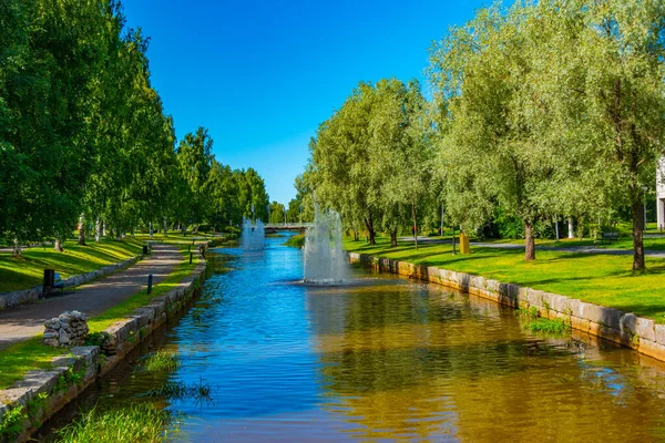 芬兰科科拉Sunti河畔公园 — 图库照片