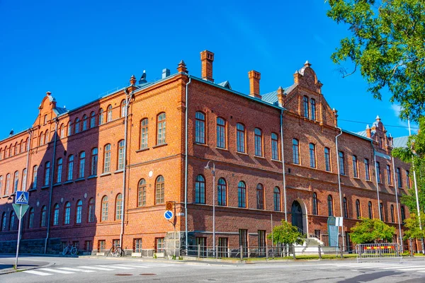 Bakstenen Gebouw Het Oude Centrum Van Jakobstad Finland — Stockfoto